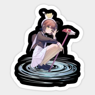 Vintage Sakura Girl Japanese Anime Sticker